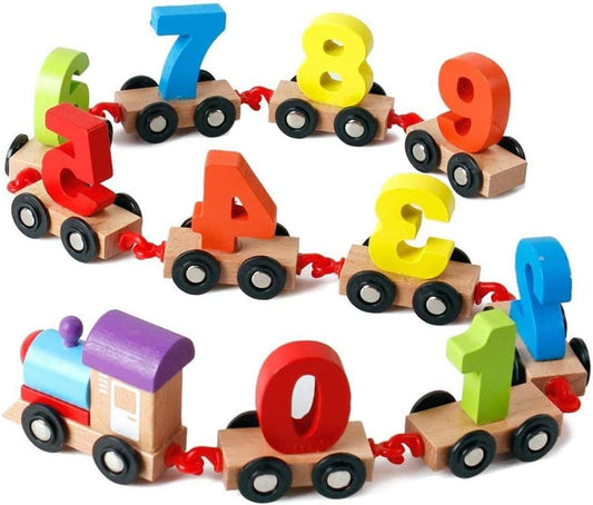 Tren de Números de Madera Montessori
